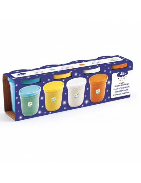 Plastilina amb purpurina - 4 unitats