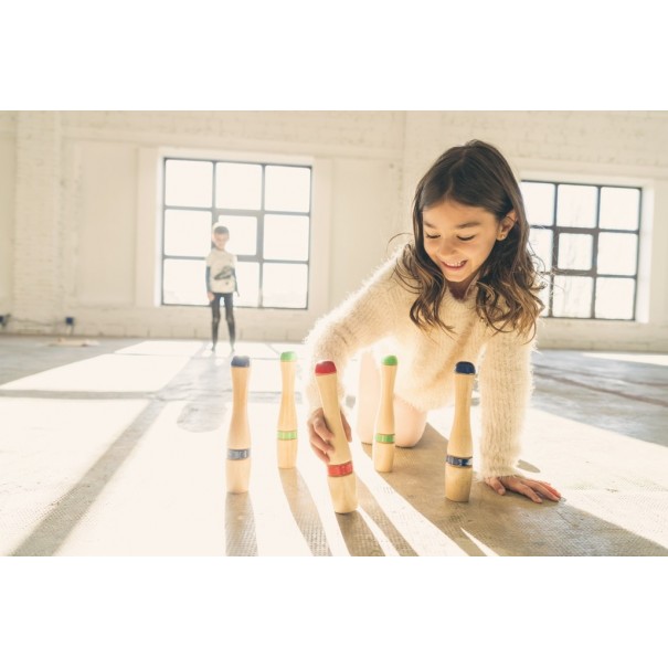 Bitlles de joguina amb sac