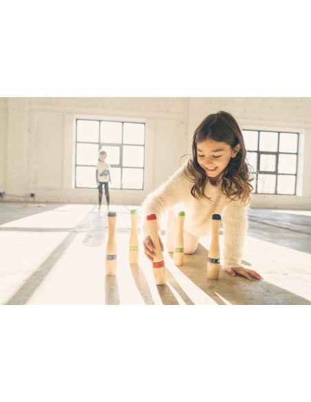 Bitlles de joguina amb sac