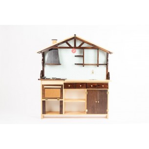 Cocina rústica grande