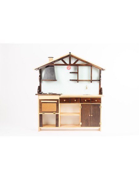 Cocina rústica grande