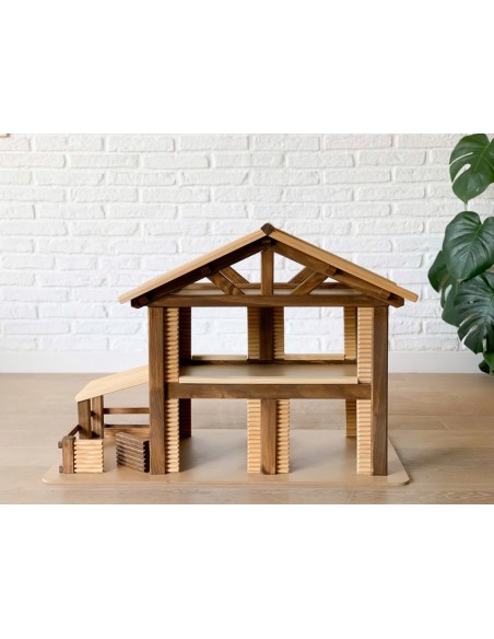 Granja de madera de juguete