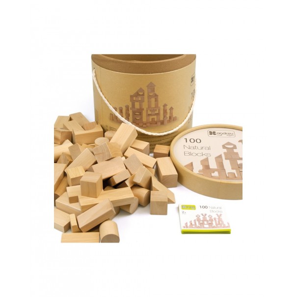 Construcció de fusta natural - 100 peces