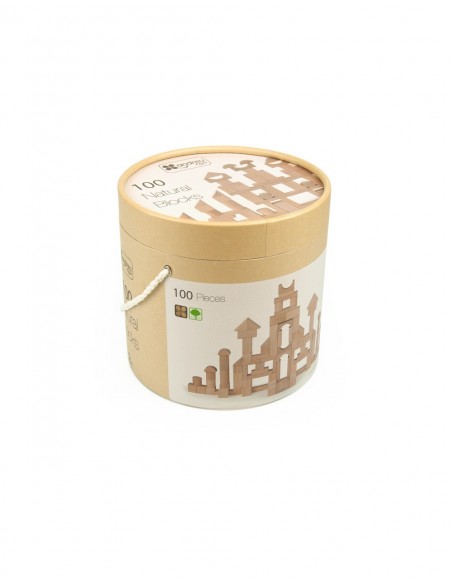 Construcció de fusta natural - 100 peces