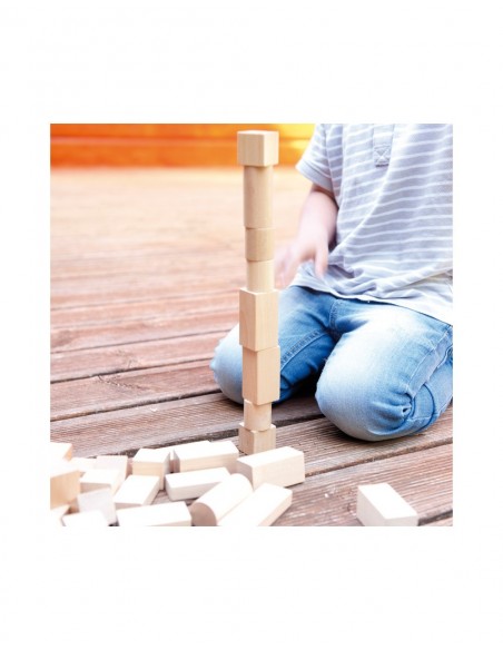 Construcció de fusta natural - 100 peces