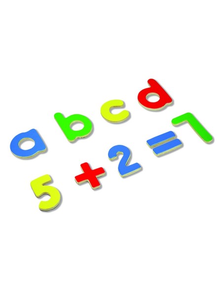 Letras minúsculas y números magnéticos