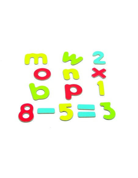 Letras minúsculas y números magnéticos