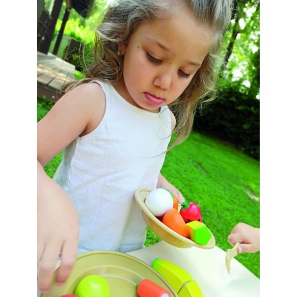 Pa i verdures per a tallar de joguina