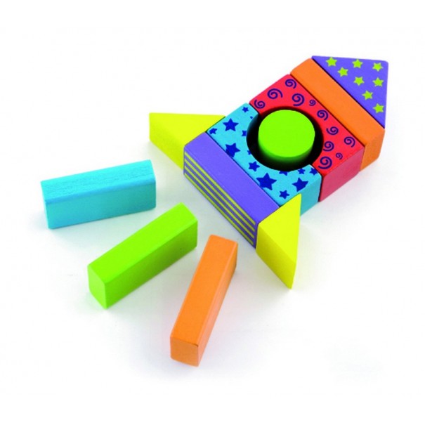 Juego de bloques de madera - 100 pzs