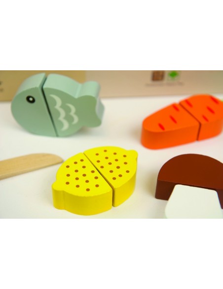 Comida de juguete para cortar