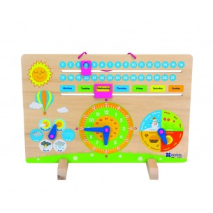 Calendario en inglés de madera 2