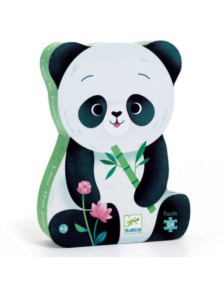 Puzle de silueta - Leo el Panda 24 pcs