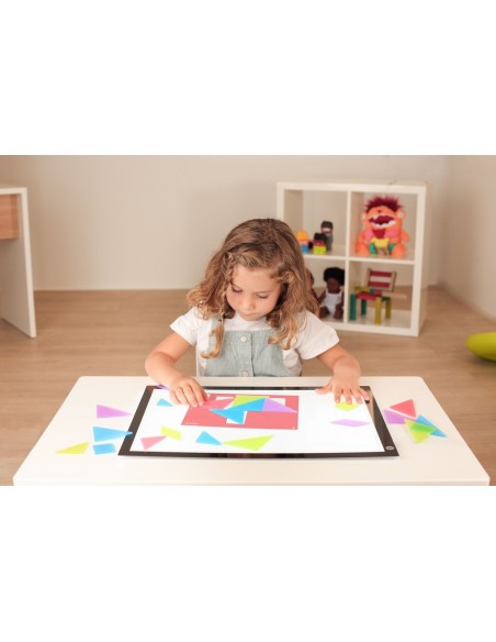 Mesa de luz - Tangram translúcido