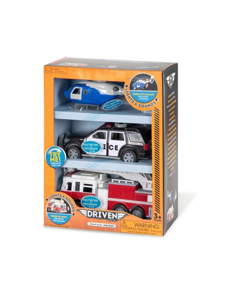 Conjunto de vehículos de rescate - 3 uds.