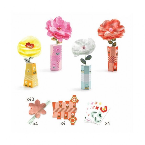 Manualitat Flors en gerros DIY