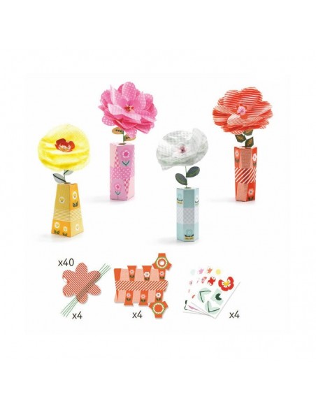 Manualidad Flores en jarrones DIY