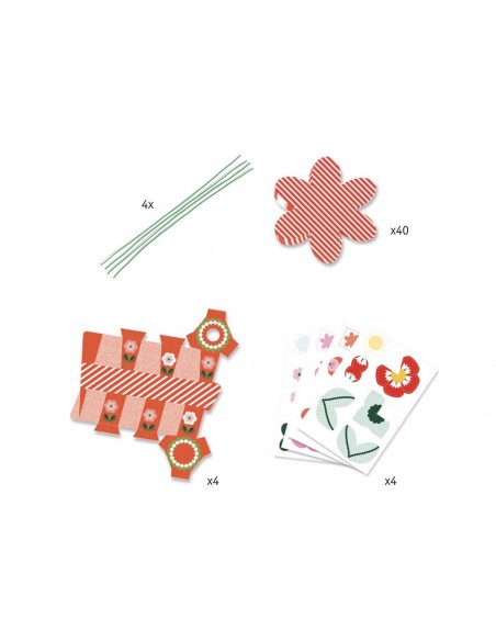 Manualidad Flores en jarrones DIY