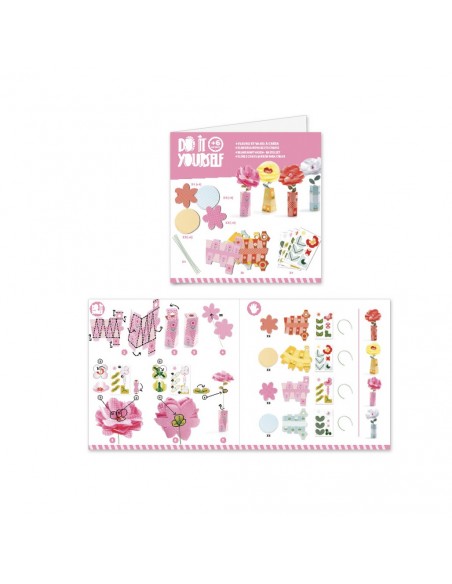 Manualidad Flores en jarrones DIY