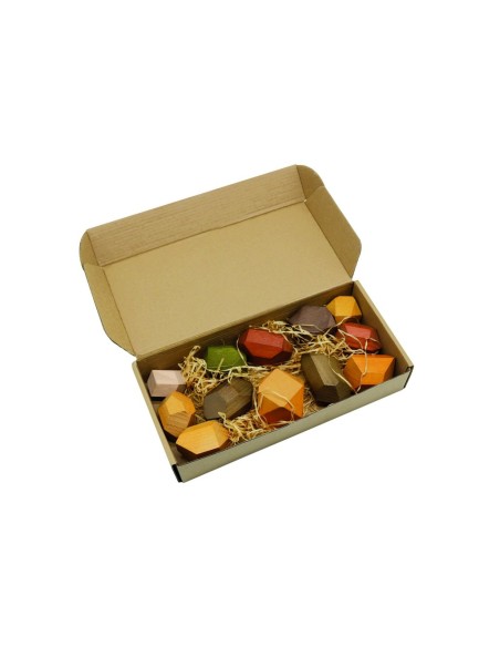 Pedres de fusta grans per apilar - 12 pcs.