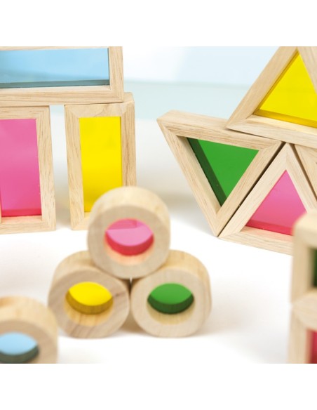 Bloques sensoriales pequeños de colores - 24 pzs.