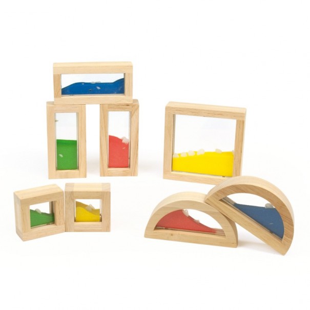 Bloques sensoriales con arena - 8 pzs.