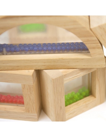 Bloques sensoriales con bolitas - 8 pzs.