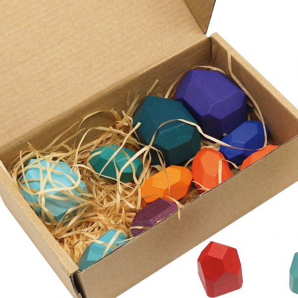 Pedres de fusta per apilar - 16 pcs.