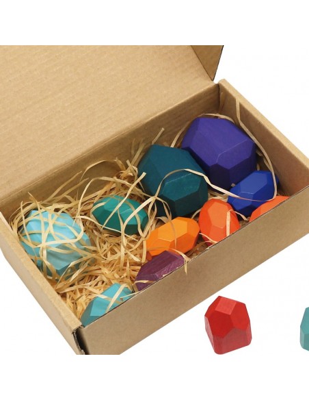 Pedres de fusta per apilar - 16 pcs.