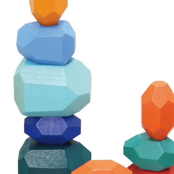 Piedras de madera para apilar - 16 pzs.