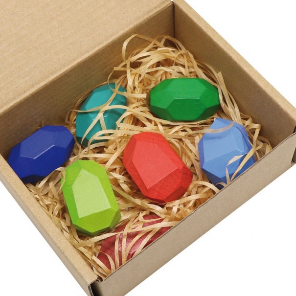 Piedras de madera para apilar - 11 pzs.