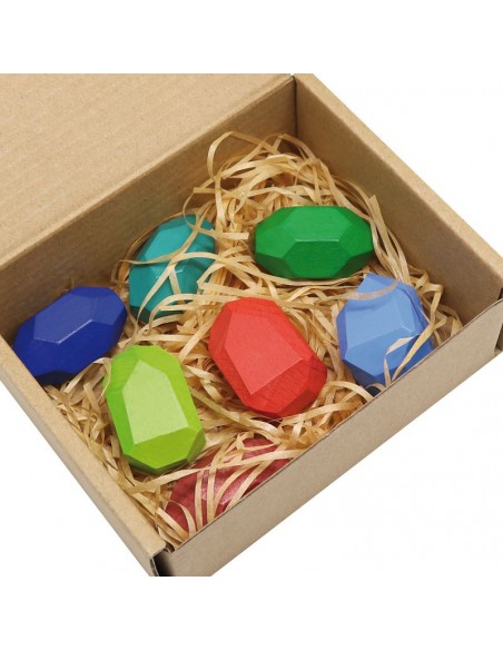 Piedras de madera para apilar - 11 pzs.