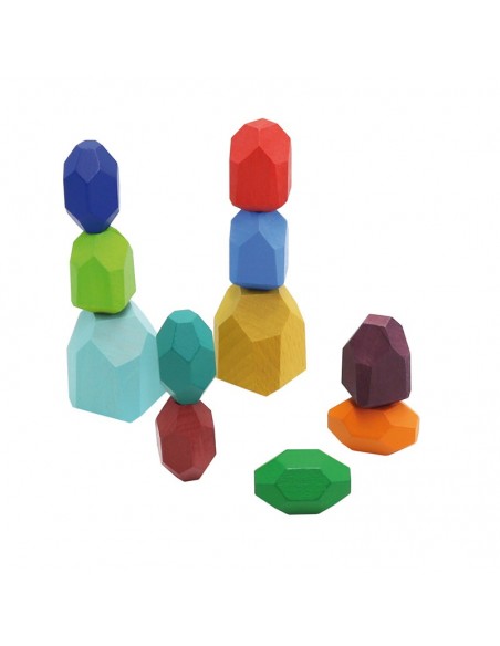 Piedras de madera para apilar - 11 pzs.