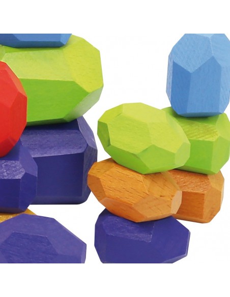 Piedras de madera para apilar - 30 pzs.