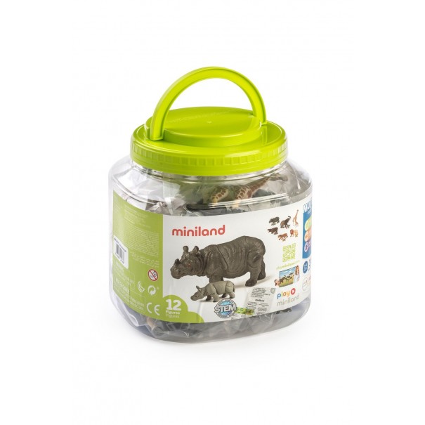 Animales bebés de la selva - 12 uds.