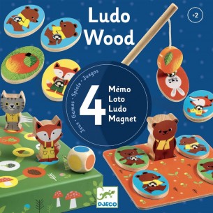 Ludo Wood - 4 juegos en 1
