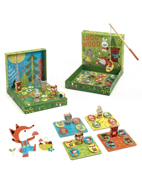 Ludo Wood - 4 jocs en 1