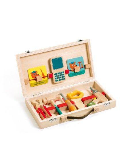  Maletí d'eines de fusta - Super Bricolo