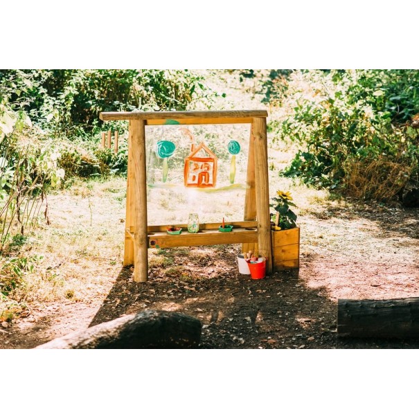 Pissarra d'exterior per a pintura