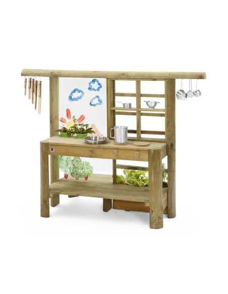 Cocinita de madera para exterior