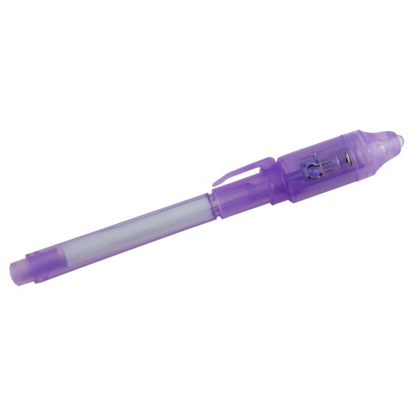 Bolígraf de tinta invisible amb llum