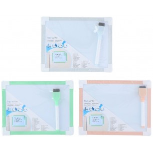 Pizarra blanca con rotulador