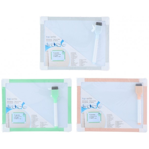 Pizarra blanca con rotulador