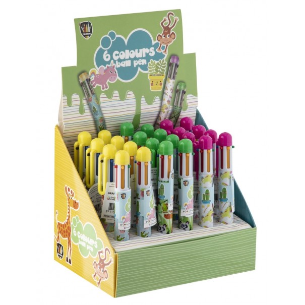 Bolígraf de 6 colors