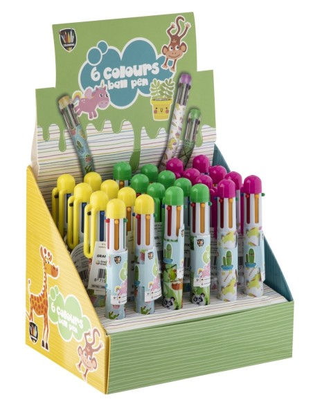 Bolígrafo de 6 colores