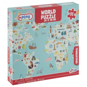 Puzle del mundo - 96 piezas