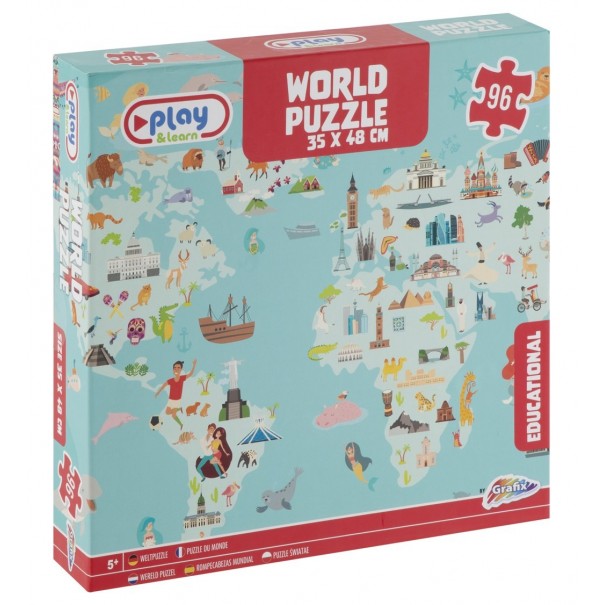 Puzle del mundo - 96 piezas