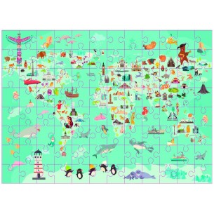 Puzle del mundo - 96 piezas 2