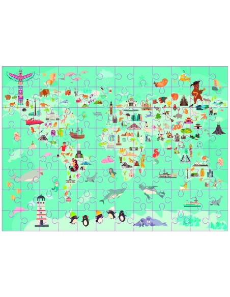 Puzle del mundo - 96 piezas