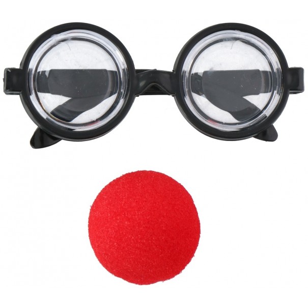 Gafas y nariz de payaso