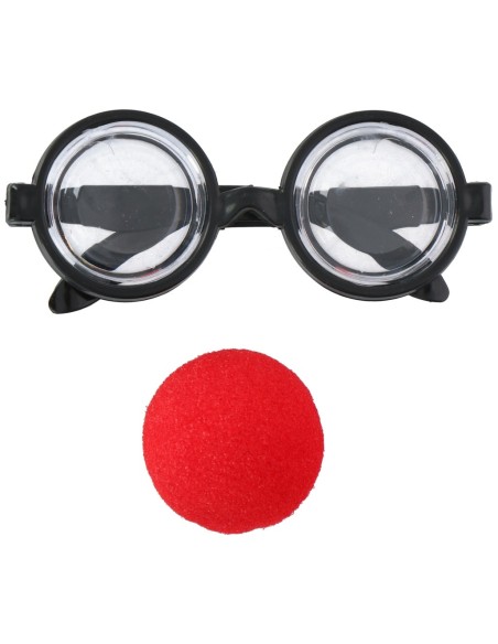 Gafas y nariz de payaso